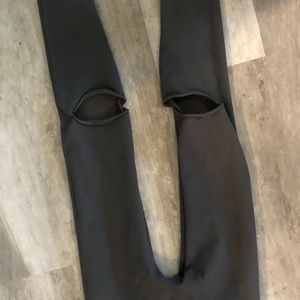 Free people knee cut out leggings